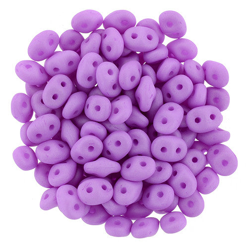 SuperDuo 2 x 5mm Saturated Neon Violet 2-Hole Seed Bead 2.5-Inch Tube