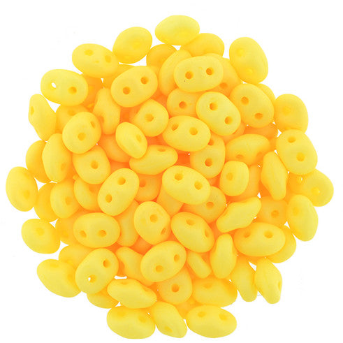 SuperDuo 2 x 5mm Saturated Neon Sunshine 2-Hole Seed Bead 2.5-Inch Tube