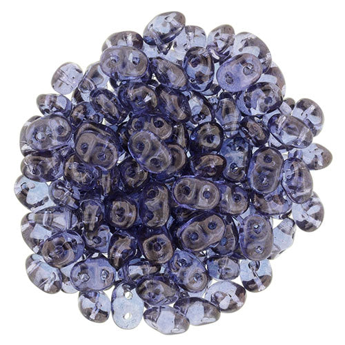 SuperDuo 2 x 5mm Tanzanite - Vega 2-Hole Seed Bead 2.5-Inch Tube