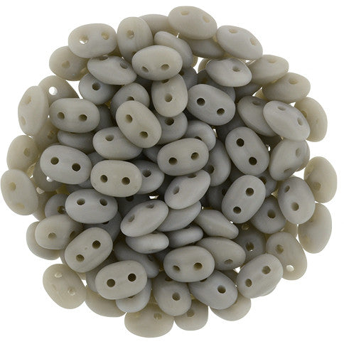 SuperDuo 2 x 5mm Matte - Ashen Gray 2-Hole Seed Bead 2.5-Inch Tube