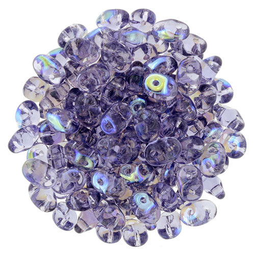 SuperDuo 2 x 5mm Tanzanite AB 2-Hole Seed Bead 2.5-Inch Tube