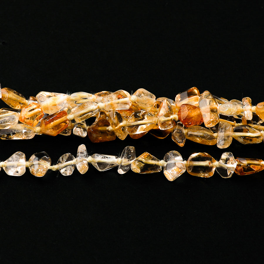 Citrine Simple Cut Nugget 6-8mm - 15-16 Inch