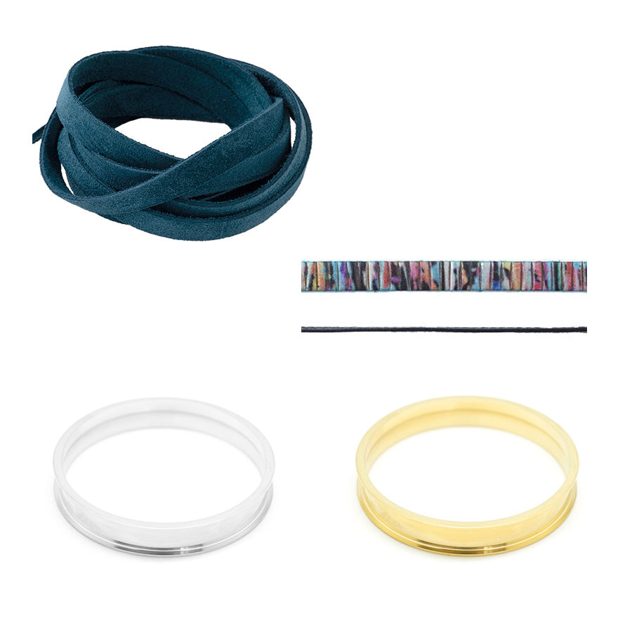 INSTRUCTIONS for DIY Leather Bangle Bracelet Duo