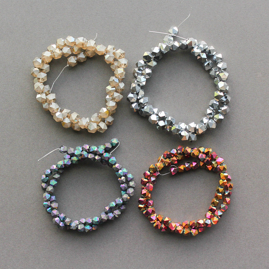 Star Cut Glass Bead Bundle- 4 Strand Set – GoodyBeads