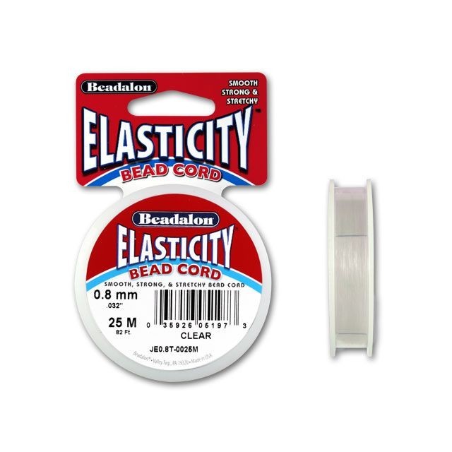 Beadalon Elasticity 0.8mm Clear 25M