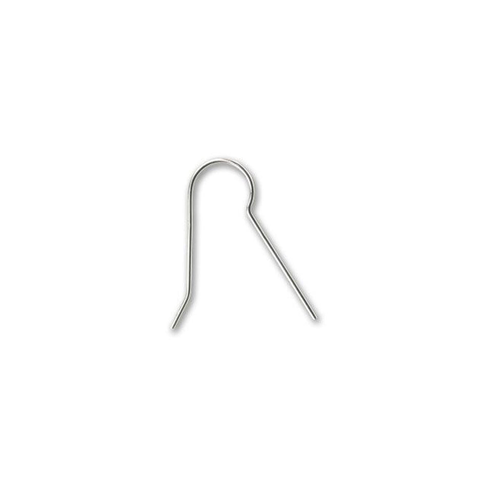 Sterling Silver Earwire No Loop, Long Blank (1 Pair)