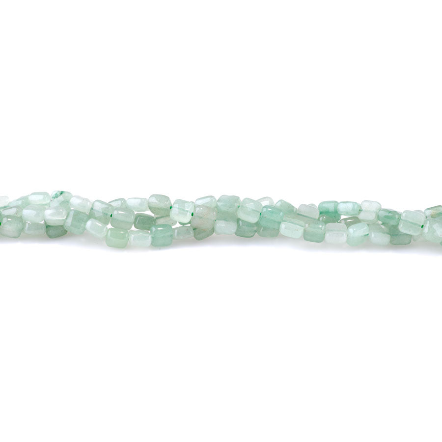 Green Aventurine 6mm Square Faceted - 15-16 Inch