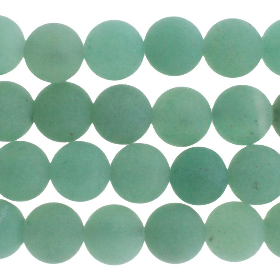 MATTE Green Aventurine (AAA) 8mm Round 8-Inch