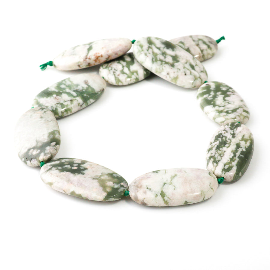 He Nan Jade 20x40mm Oval - 15-16 Inch