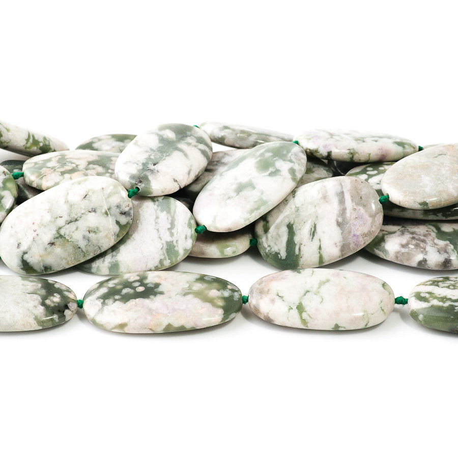 He Nan Jade 20x40mm Oval - 15-16 Inch