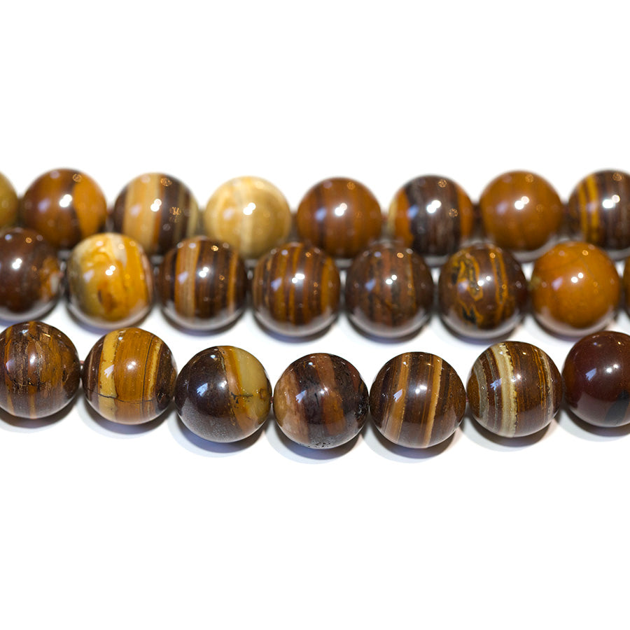 Iron Zebra Jasper 16mm Round - 15-16 Inch