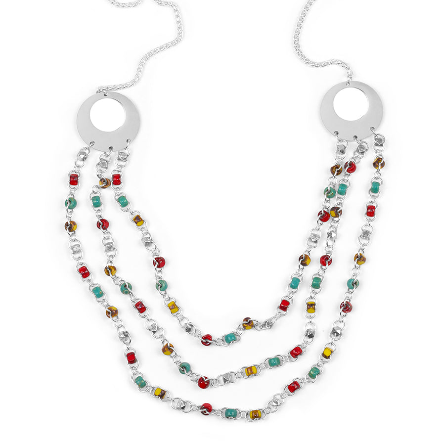 Mahal 3 Layer Adjustable Necklace Kit - Silver Southwestern