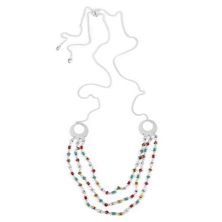 Mahal 3 Layer Adjustable Necklace Kit - Silver Southwestern