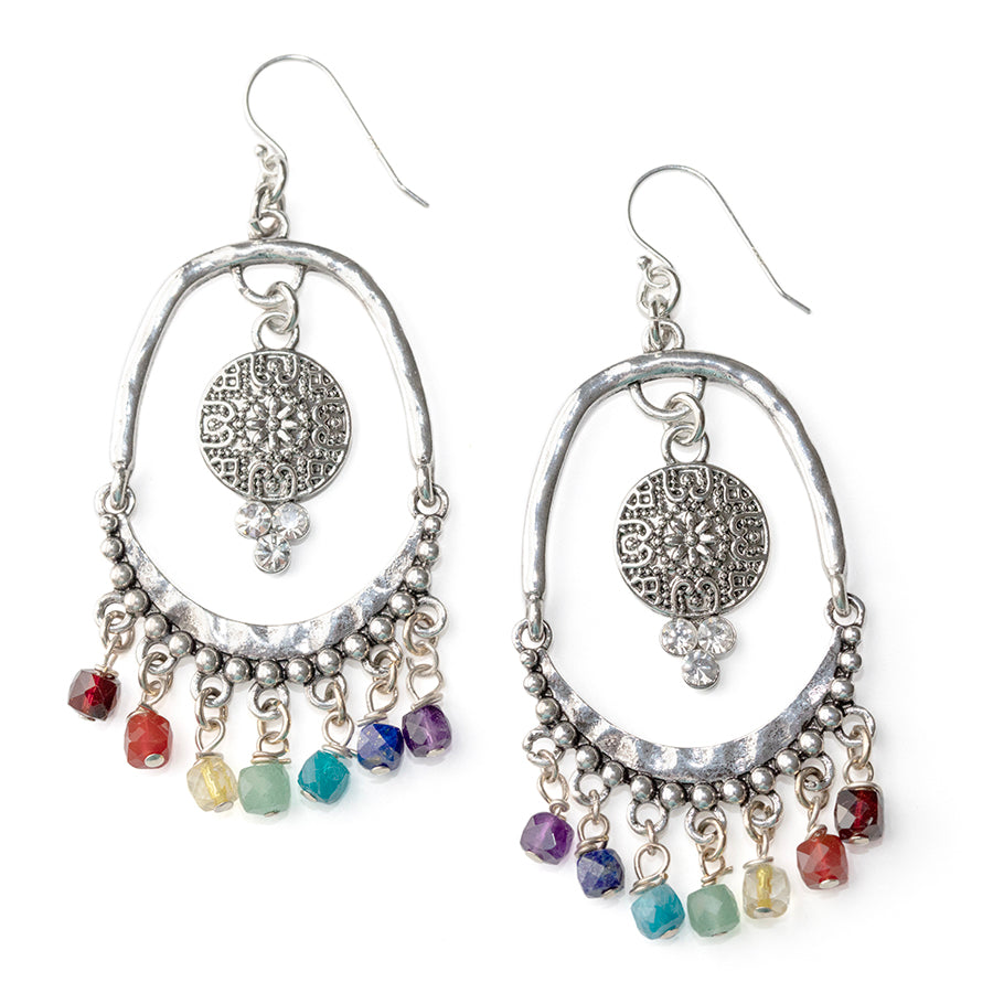 Chandelier Swing Gemstone Earring Kits - Chakra and Silver