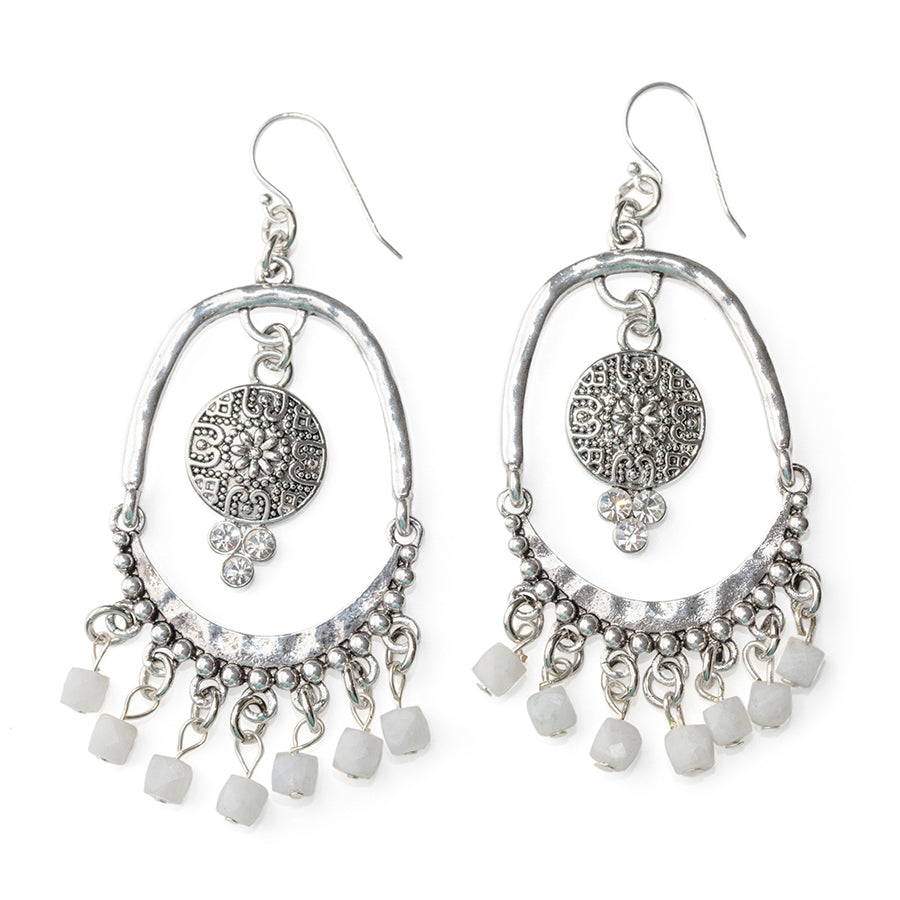 Chandelier Swing Gemstone Earring Kits - Moonstone and Silver