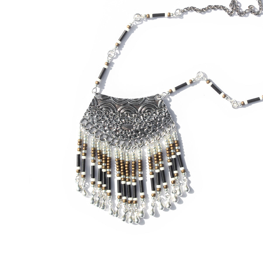 Cortina Fringe Bib Necklace Kit Limited Edition - Bronze and Black