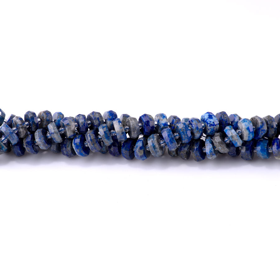 Lapis 5-8x10-12mm Irr. Rondelle Faceted - 15-16 Inch