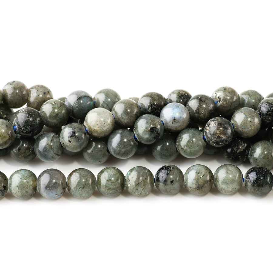 Labradorite 10mm Large Hole Round 8-Inch