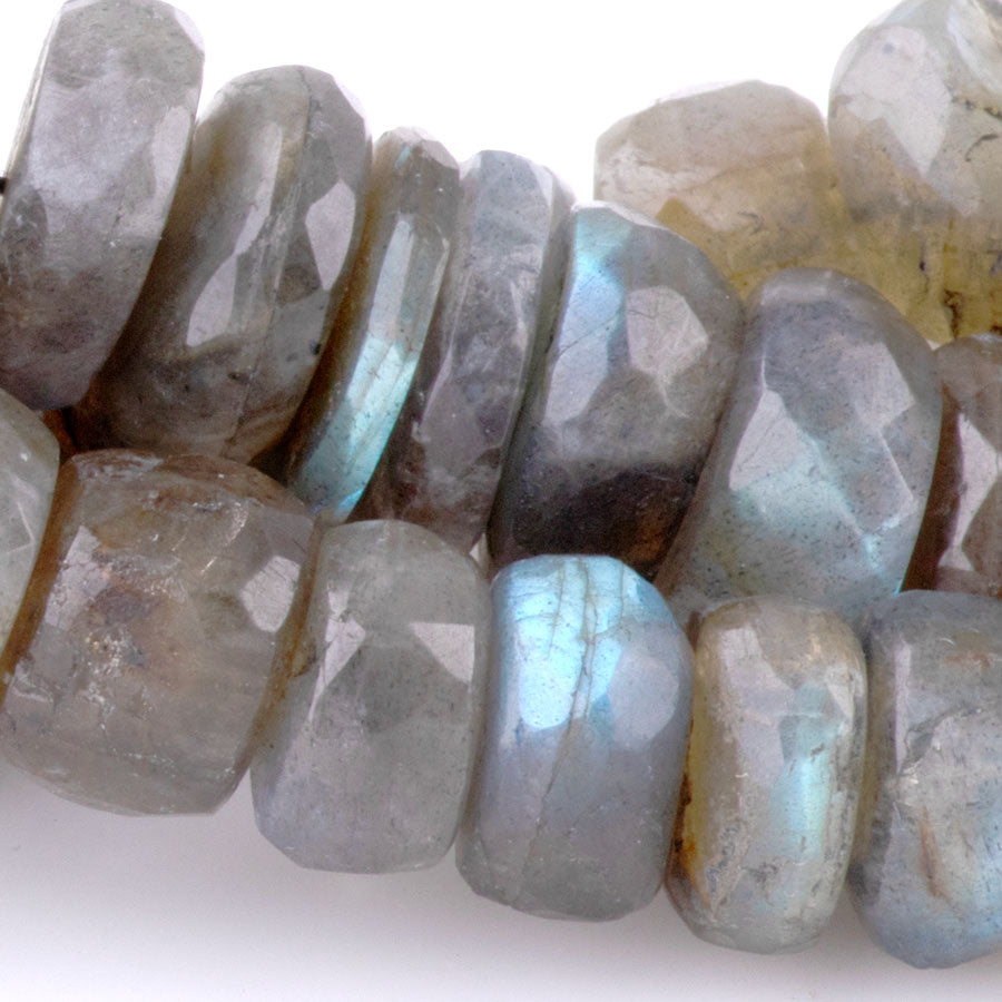 Labradorite 12mm Rondelle Faceted - 15-16 Inch