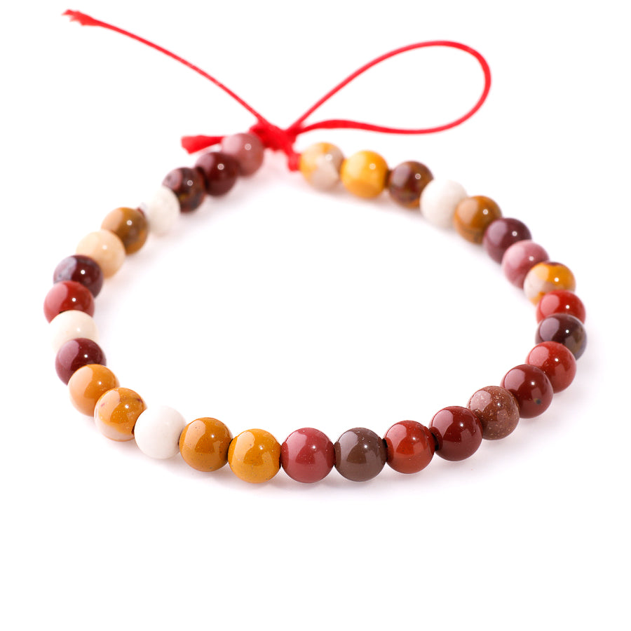 Mookaite 6mm Round - Large Hole Beads