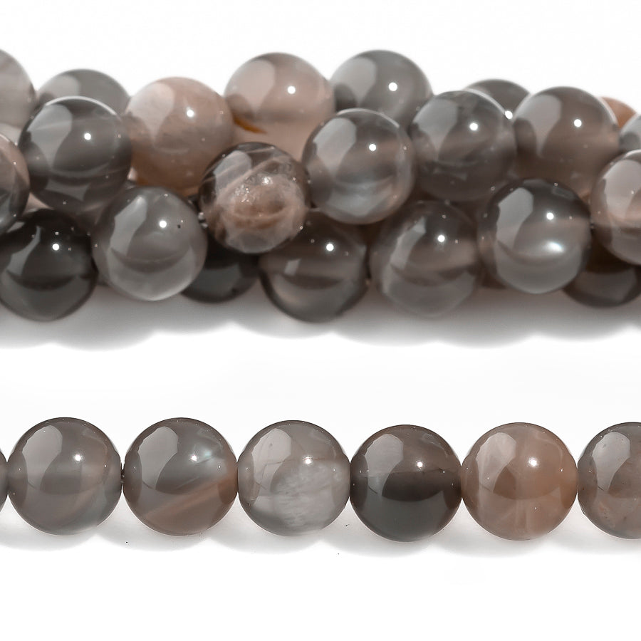 Black Moonstone 6mm Round - 15-16 Inch