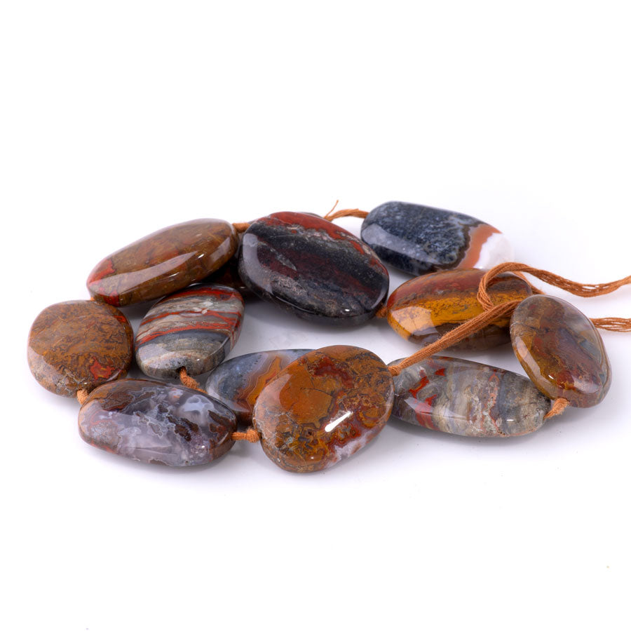 Morocco Agate Dark 25-30mm Oval - 15-16 Inch