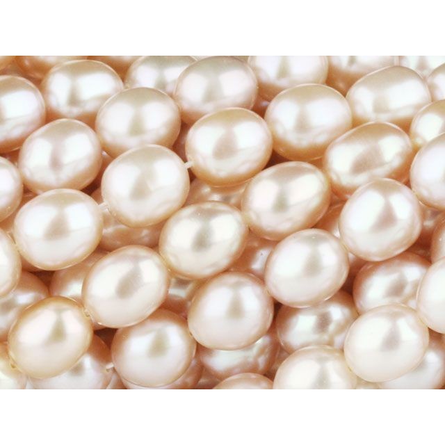 6mm Pink Rice Freshwater Pearl Strand