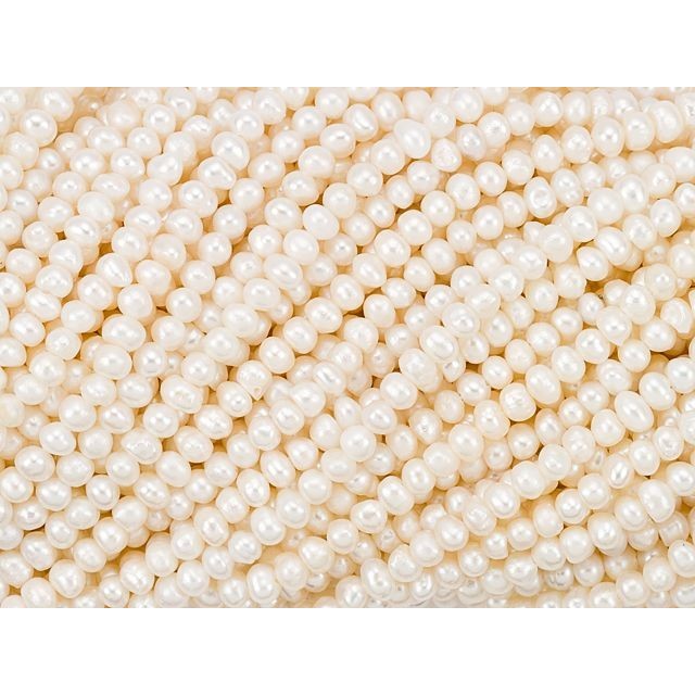 3-3.5mm Ivory Potato Freshwater Pearl Strand