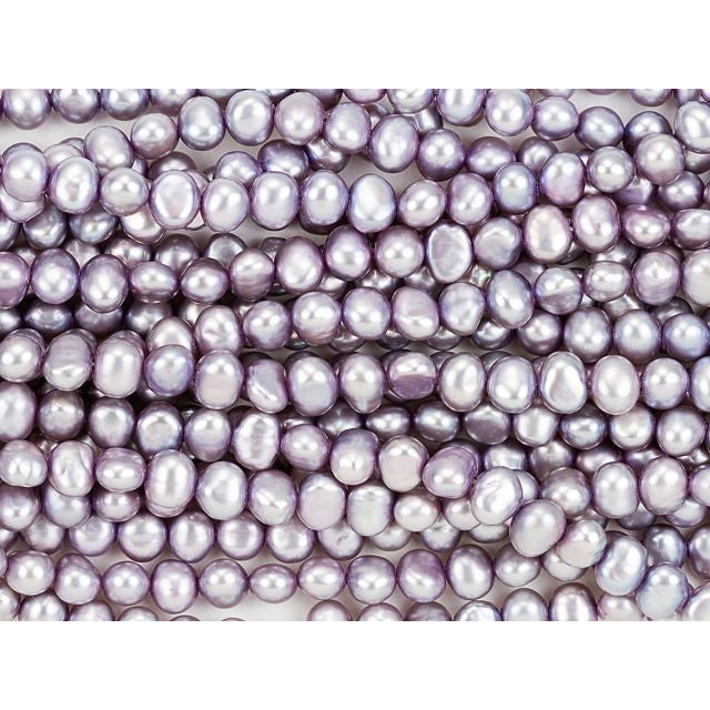 5.5-6mm Pale Lavender Nugget Freshwater Pearl Strand