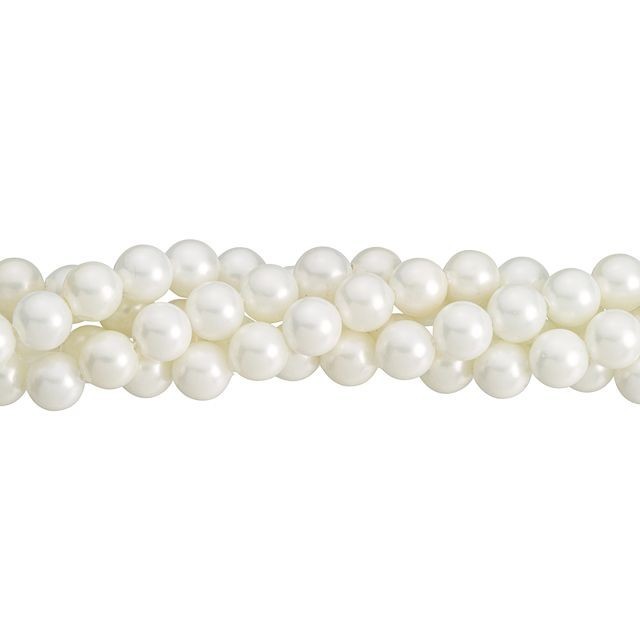 6mm White Round Mother of Pearl Bead Strand