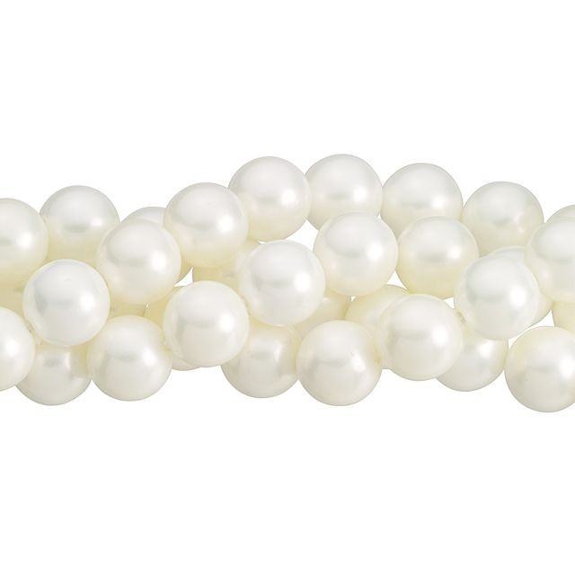 10mm White Round Mother of Pearl Bead Strand