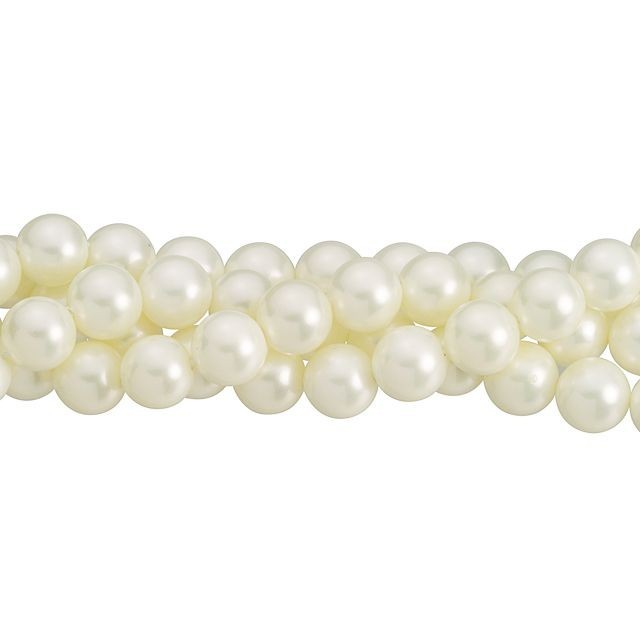 8mm Ivory Round Mother of Pearl Bead Strand