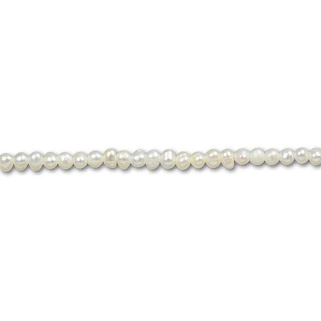 2.5-3mm White Potato Freshwater Pearl Strand