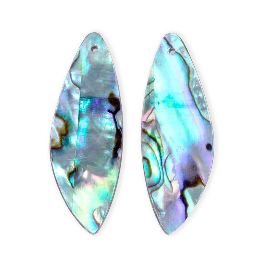 Abalone Shell 13x38mm Wing Pair - Pendant