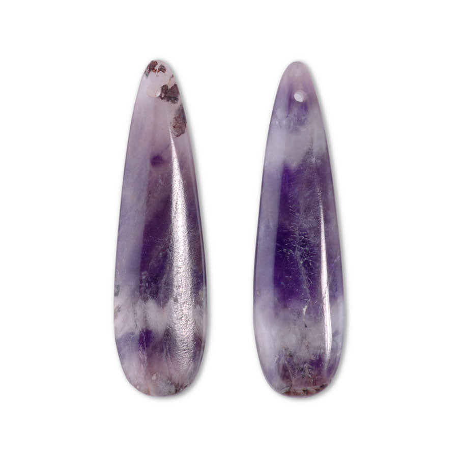 Dog Teeth Amethyst 12x45mm Drop - Pendant (1 Pair)