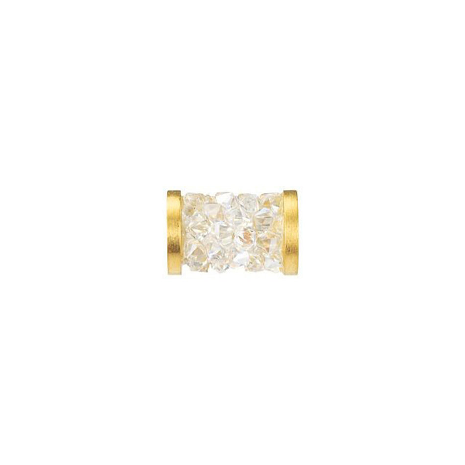 PRESTIGE 5950 8mm Crystal Moonlight Fine Rocks Tube Bead with Gold-Finish Ending