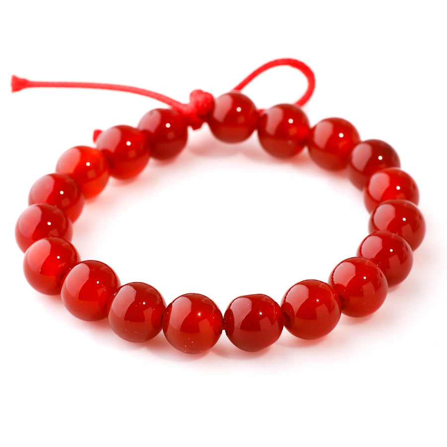 Red Agate 10mm Round - Large Hole Beads