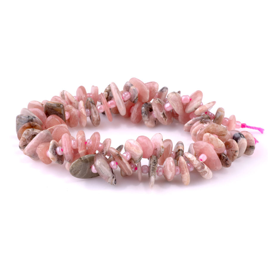 Rhodonite 5x8mm Chip - 15-16 Inch