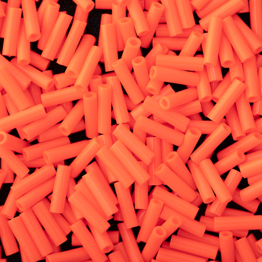 BGL2-9406 6mm Miyuki Bugle Beads Size 2 - Opaque Orange