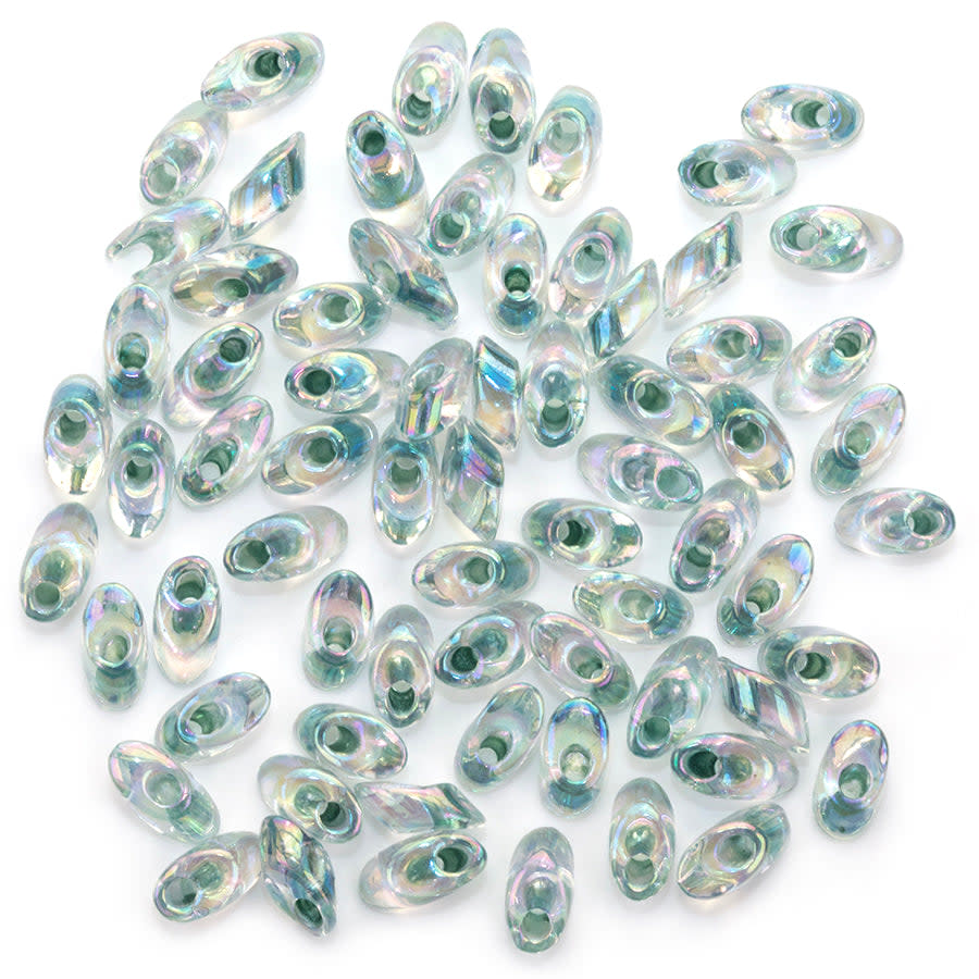 LMA-263 - 4x7mm Long Magatama Miyuki Beads - Lined Light Seafoam