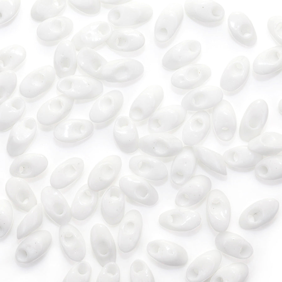 LMA-402 - 4x7mm Long Magatama Miyuki Beads - White