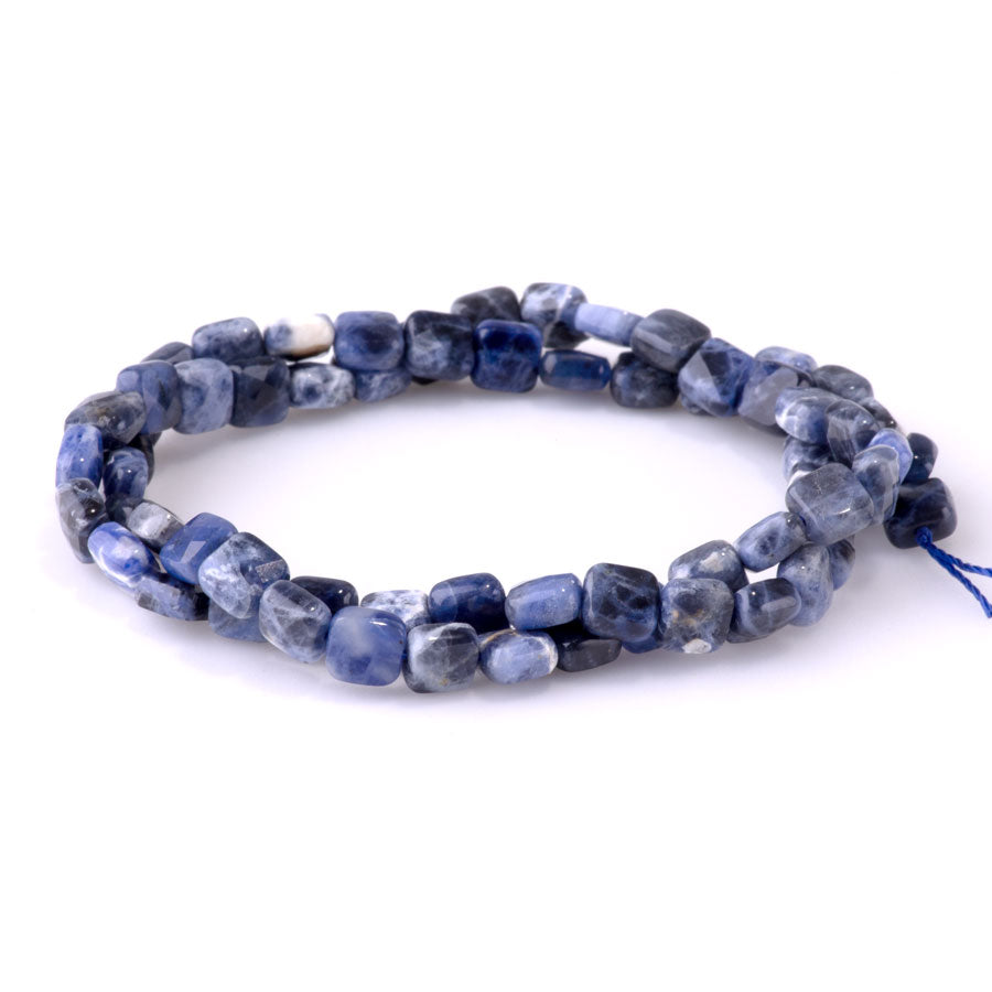 Sodalite 6mm Square Faceted - 15-16 Inch