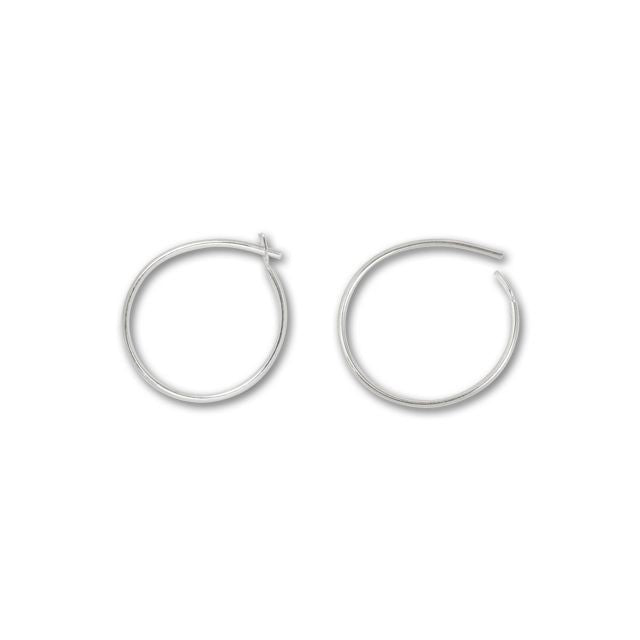 Sterling Silver Endless Beading Hoop 1/2-Inch (1 Pair)