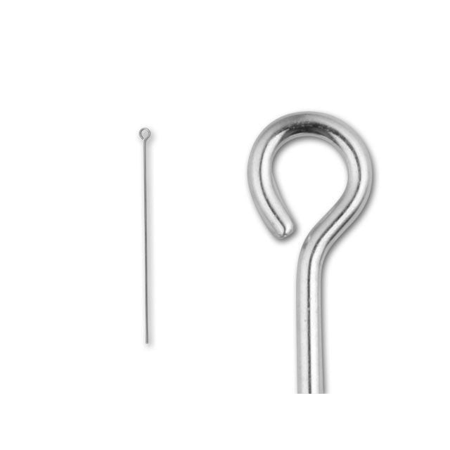 2-inch Eye Pin, 22 Gauge (Sterling Silver)