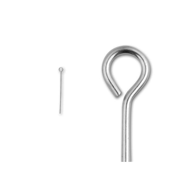 1-inch Eye Pin, 24 Gauge (Sterling Silver)