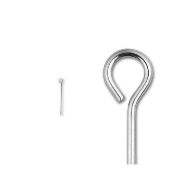 3/4-inch Eye Pin, 24 Gauge (Sterling Silver)