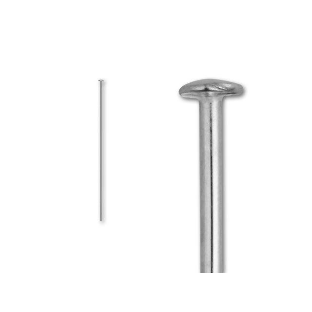 2-inch Head Pin, 20 Gauge (Sterling Silver)