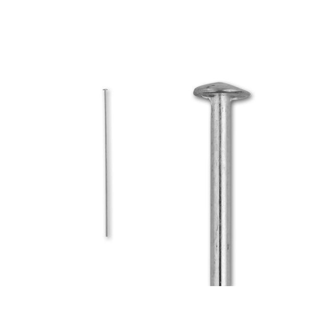 2-inch Head Pin, 22 Gauge (Sterling Silver)