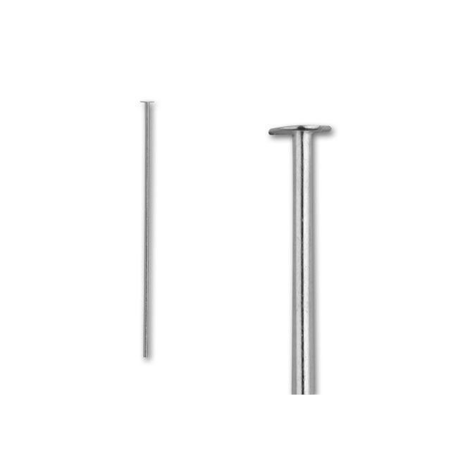 1-inch Head Pin, 24 Gauge (Sterling Silver)