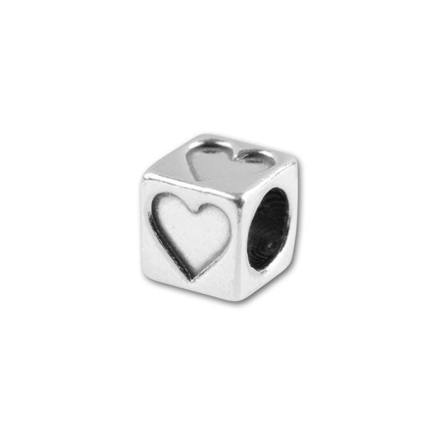 Sterling Silver 4.5mm Symbol Bead - Heart